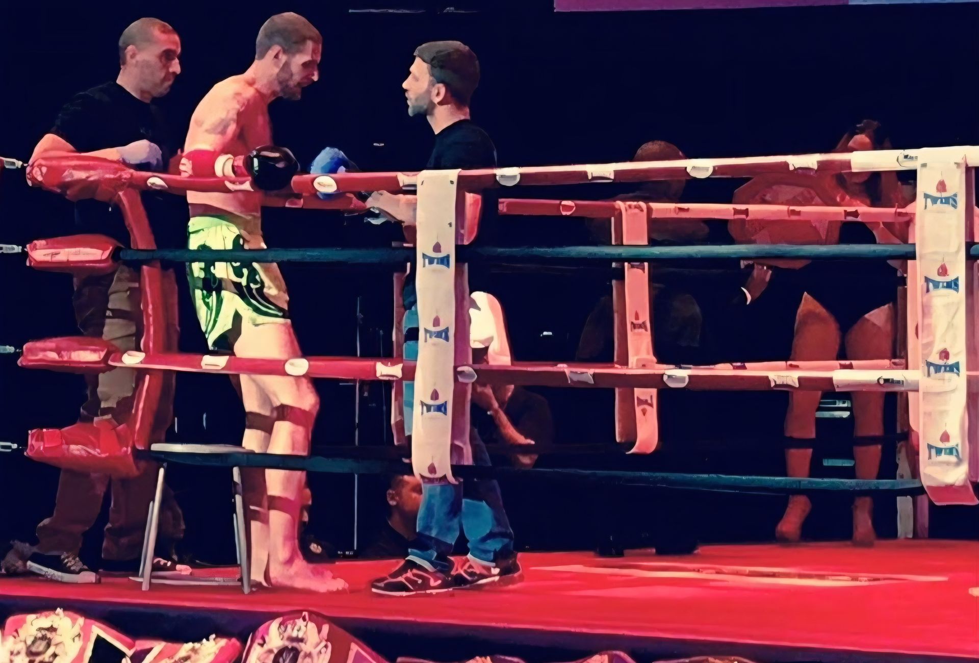 Pharaohs Muay Thai students practicing kicks during class
