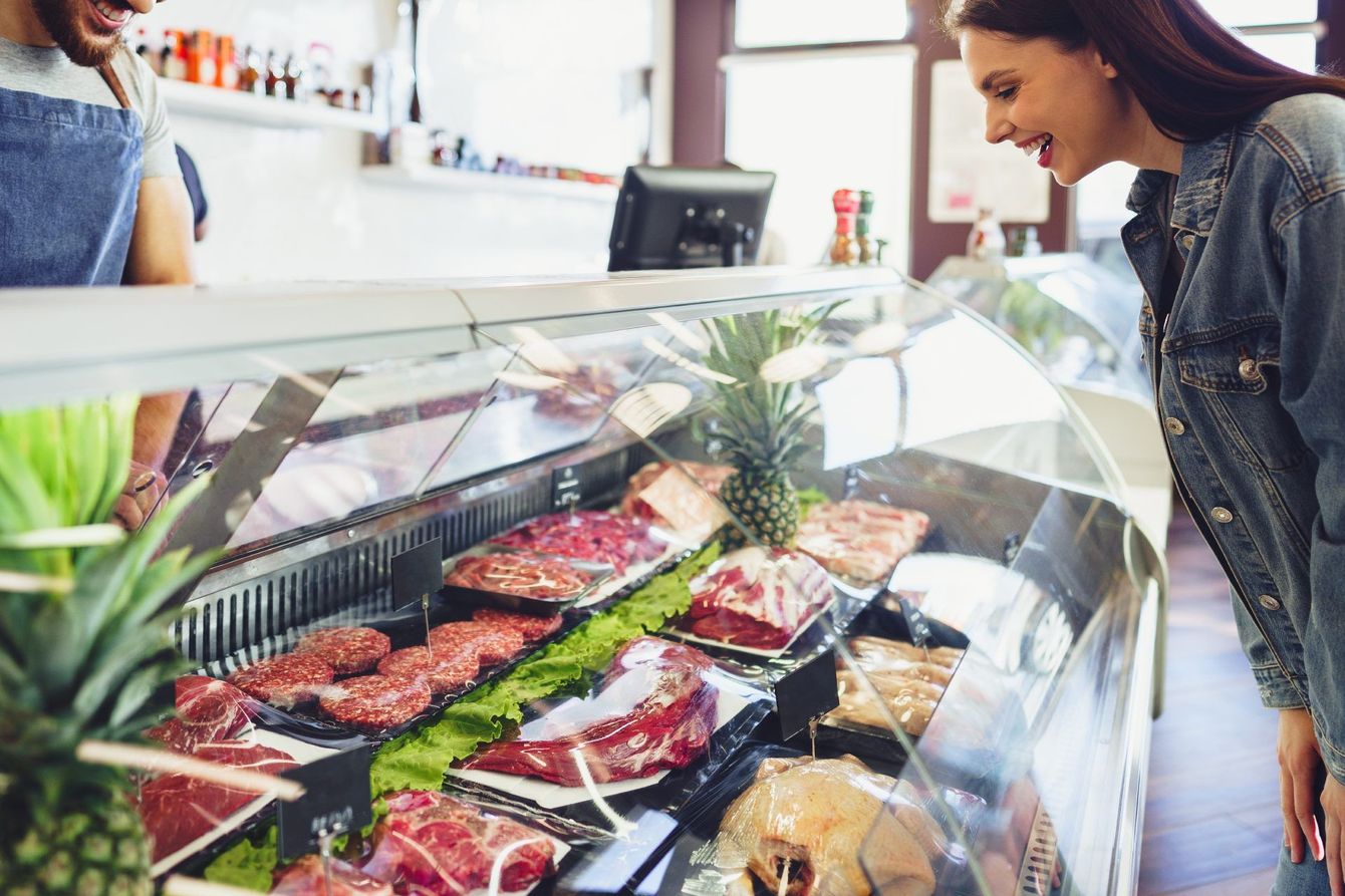 checking the meat