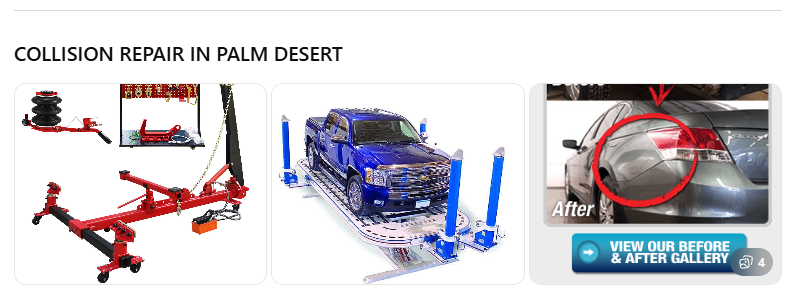 Vehicle undergoing structural frame straightening using professional collision repair equipment. Vehicle undergoing structural frame straightening using professional collision repair equipment.