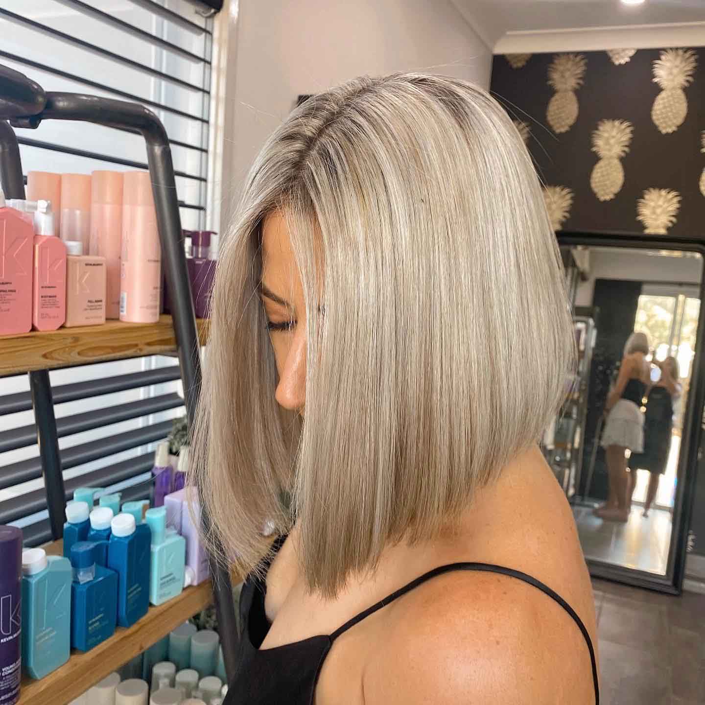 Blonde Bob Haircut — Hair & Beauty Services in Goulburn NSW