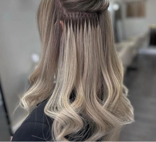 Woman hair with extensions — Hair & Beauty Services in Goulburn NSW