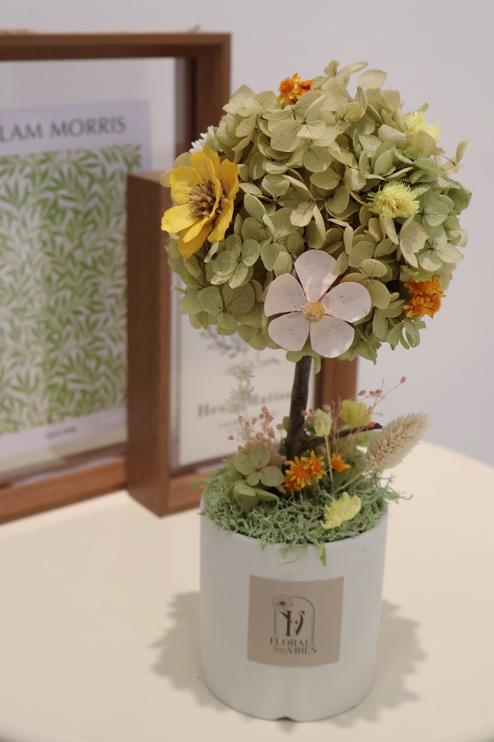 伴日花所,floralvibes,乾燥花,永生花,圓形小樹