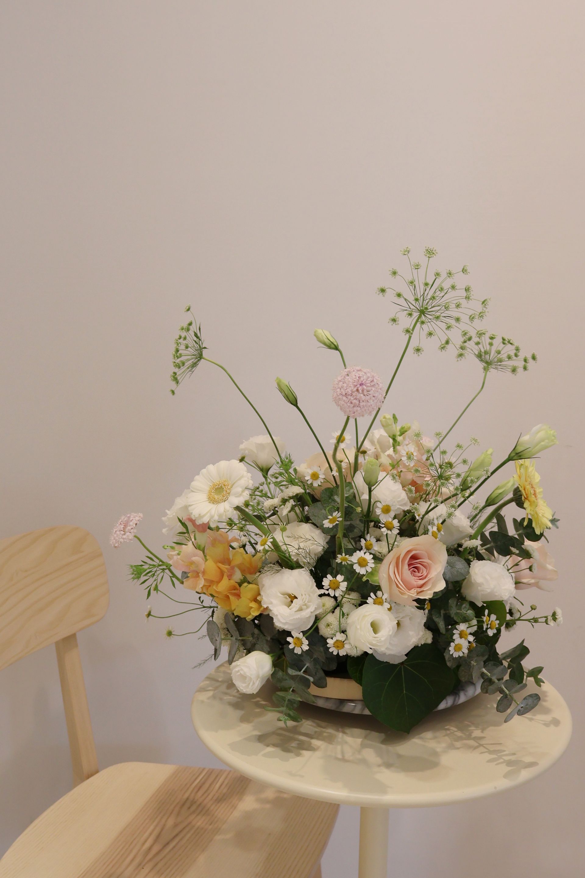 伴日花所,floralvibes,花藝課程,桌上型盆花