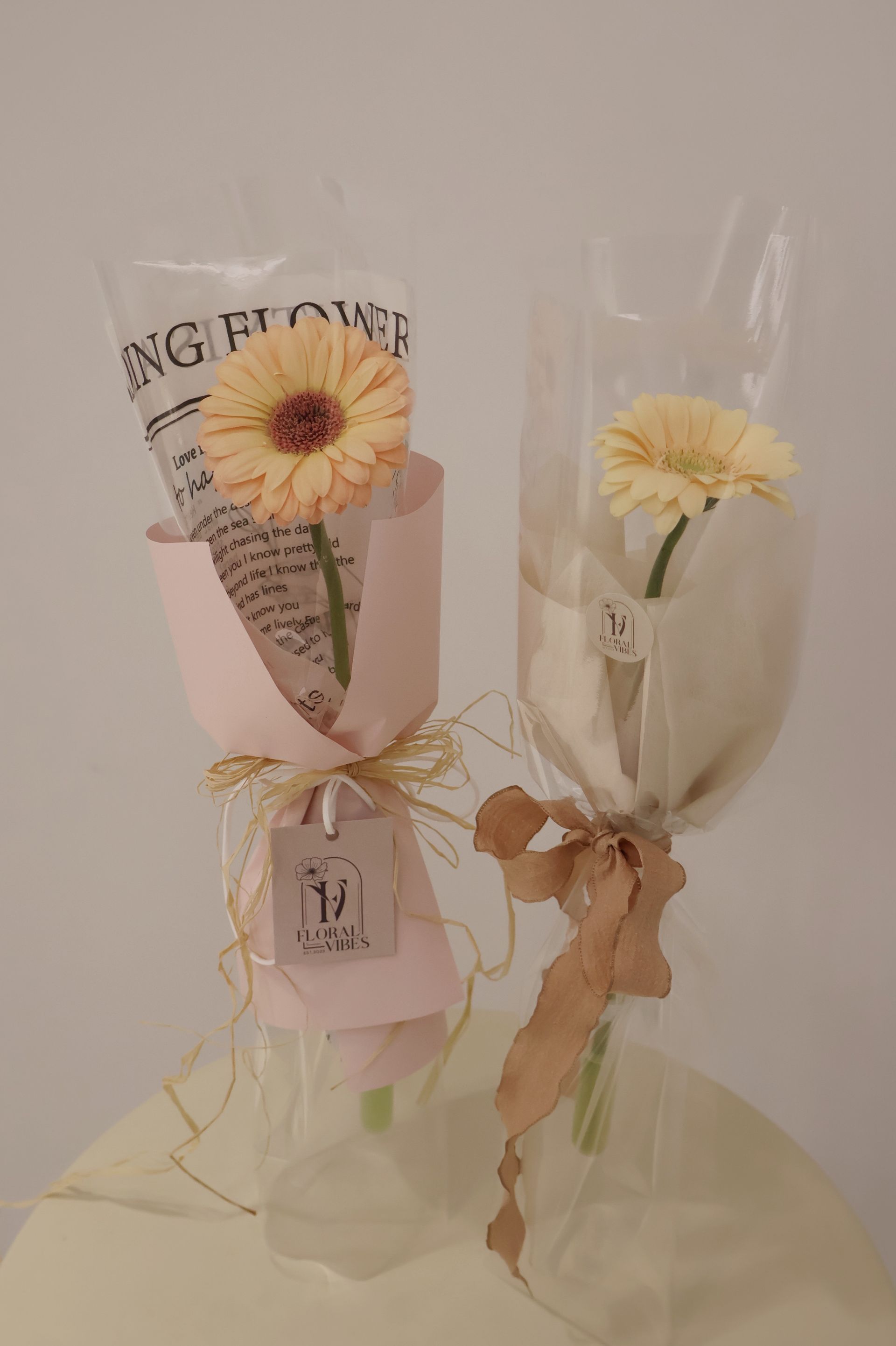 伴日花所,floralvibes,花藝課程,單支花包裝