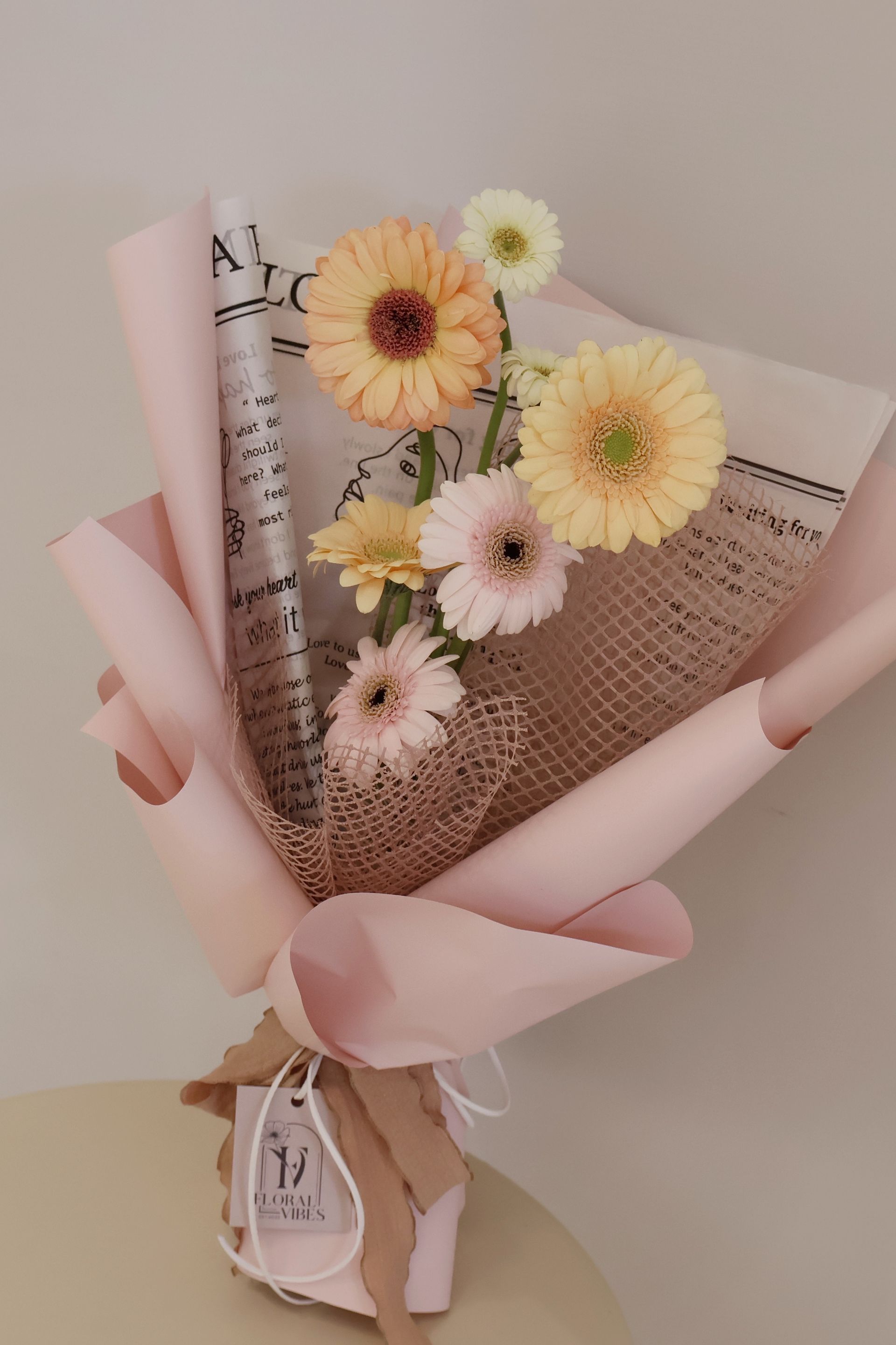 伴日花所,floralvibes,花藝課程,異材質包裝