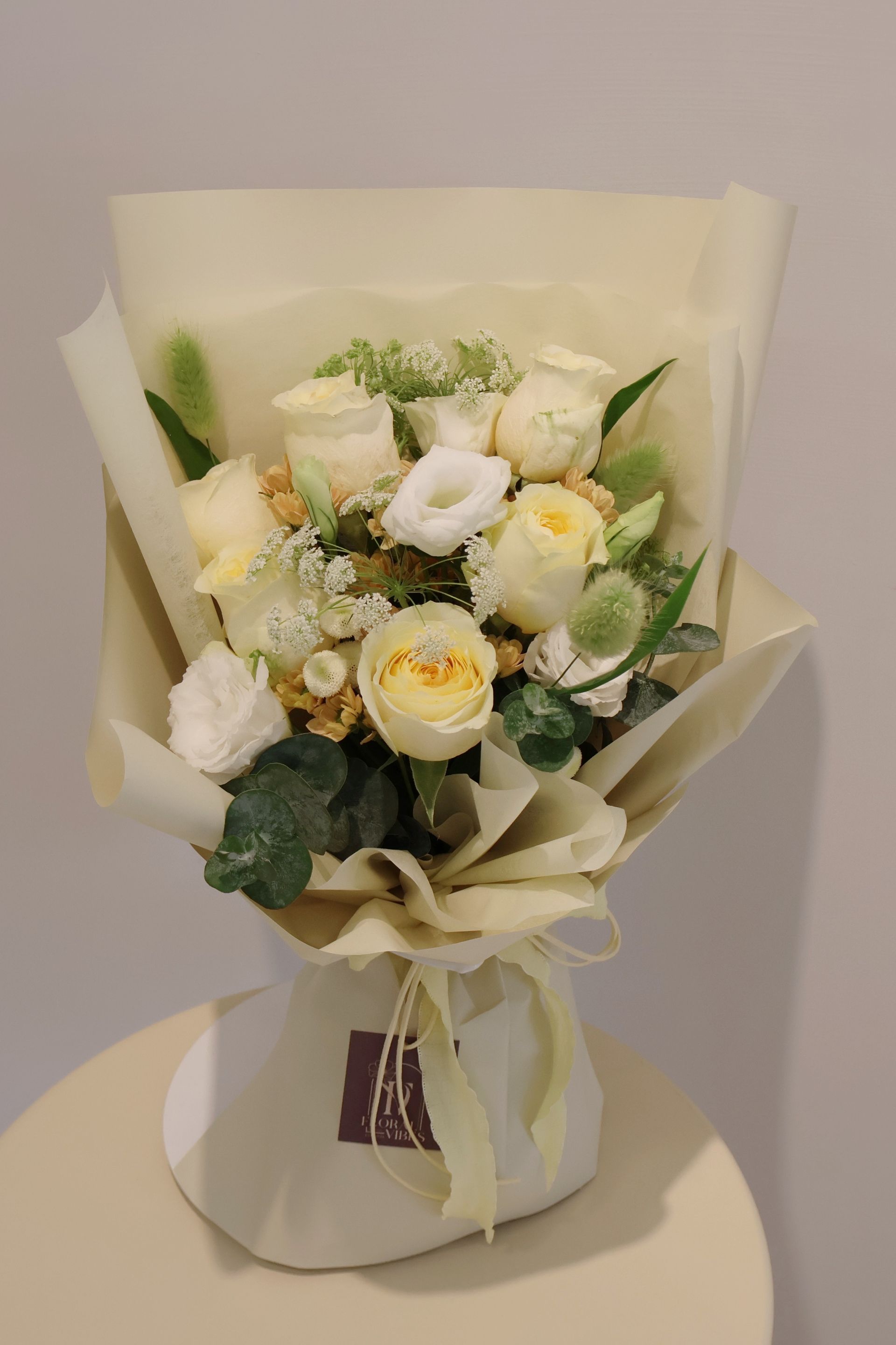 伴日花所,floralvibes,客製花束,黃色