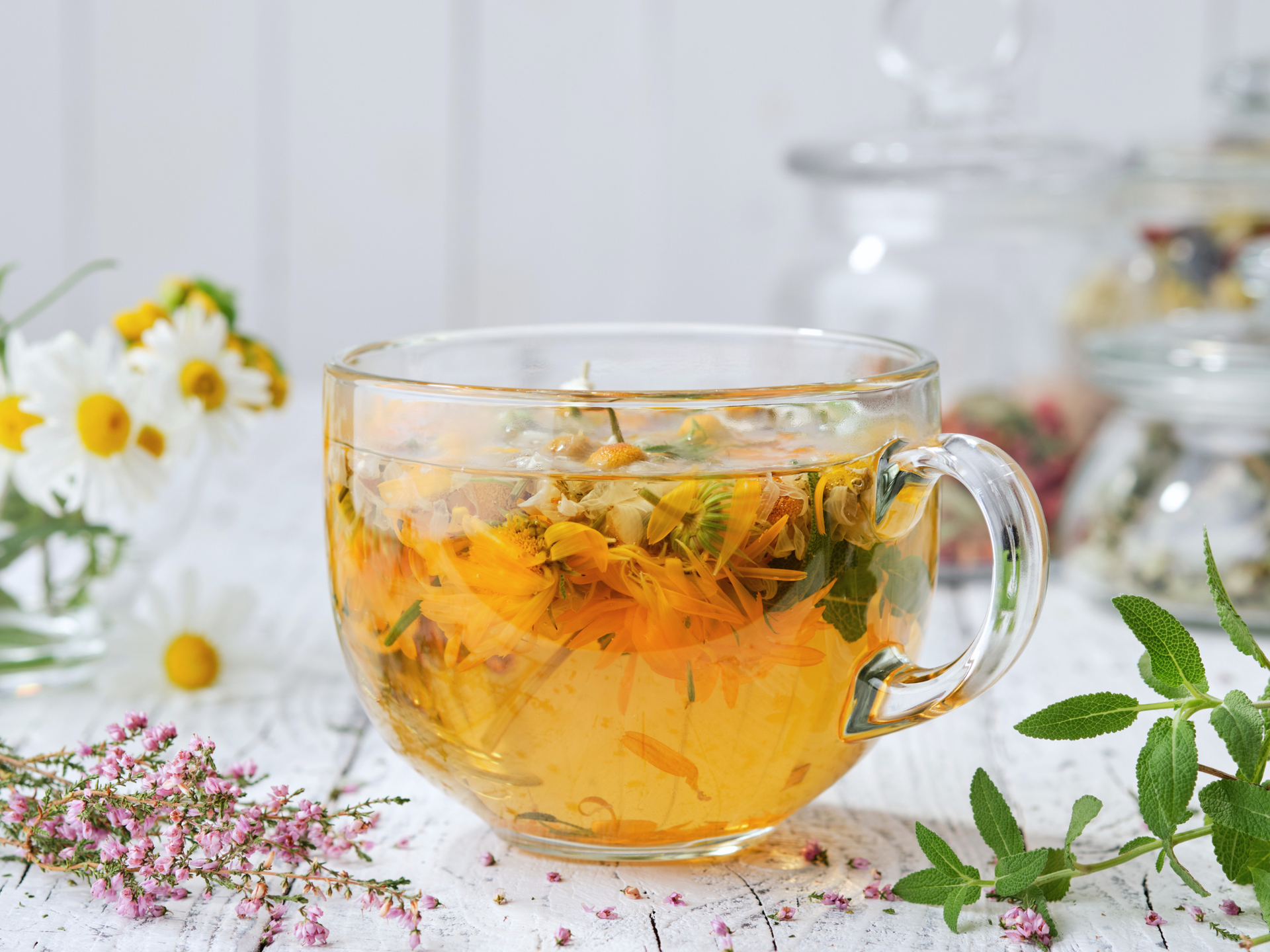 伴日花所,花卉知識,薰衣草功效,金盞花功效,芳香療法,薰衣草茶,天然護膚,金盞花護膚,植物療癒,花卉養護,生活花藝,草本療癒,薰衣草香氛,金盞花茶