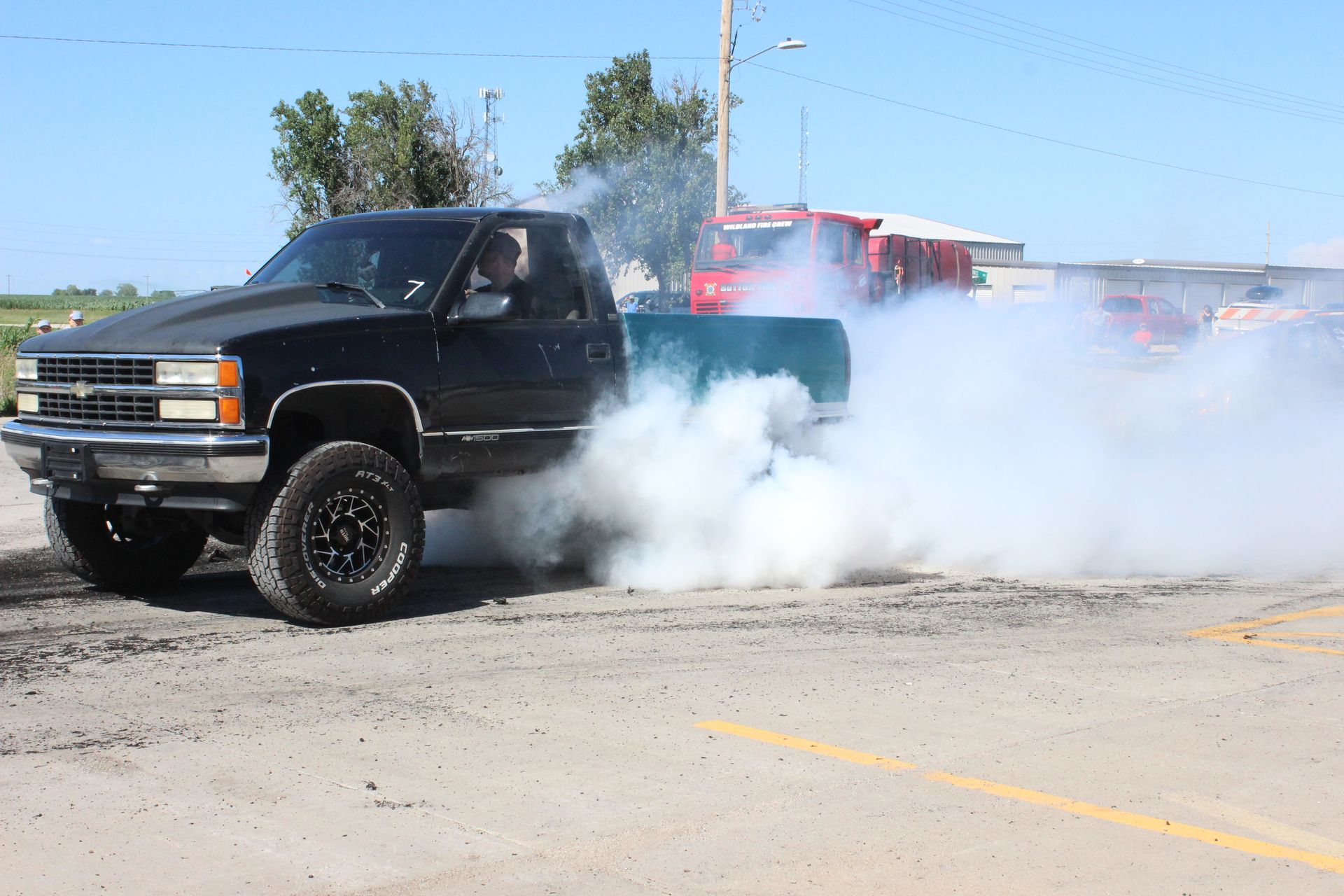 Annual Burnout Contest at Aspegren Repair in Sutton, NE