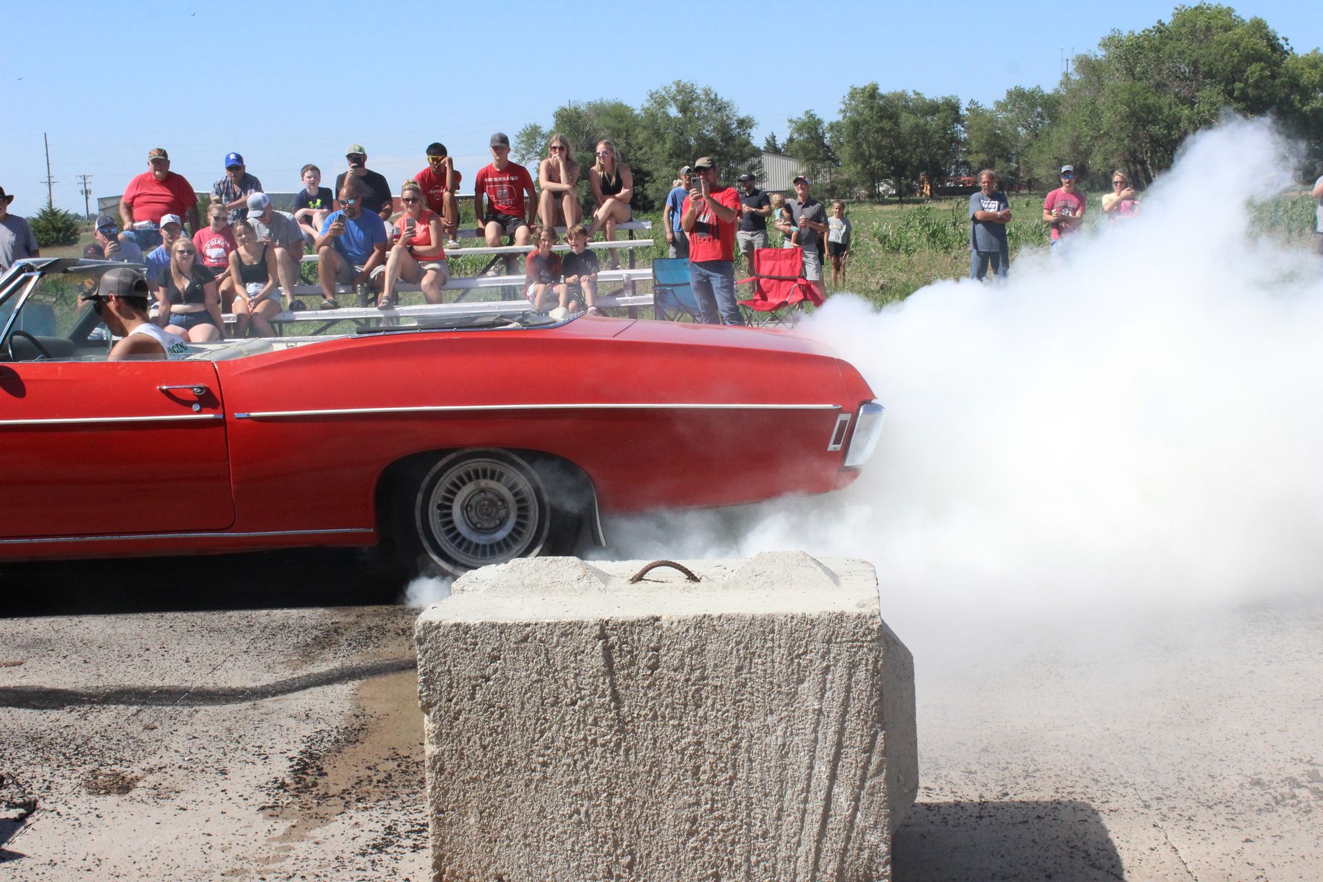 Annual Burnout Contest at Aspegren Repair in Sutton, NE