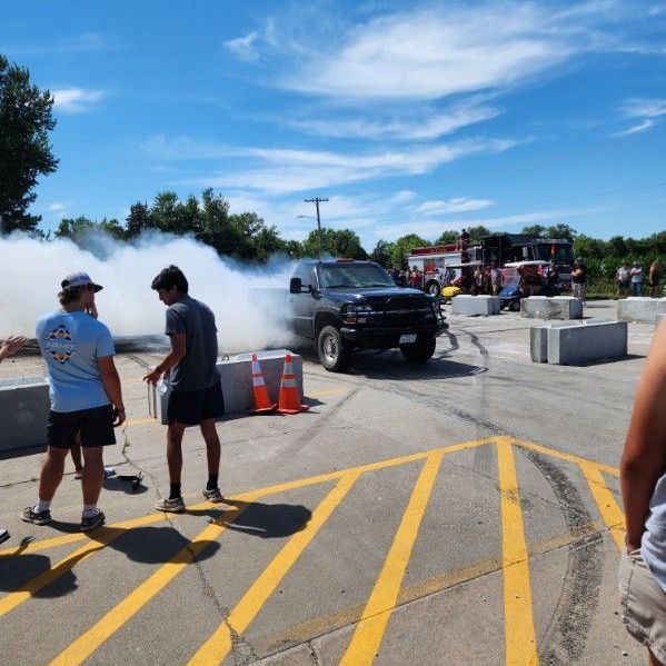 Annual Burnout Contest at Aspegren Repair in Sutton, NE