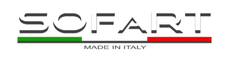 Logo SOFART con i colori della bandiera italiana: verde e rosso. In basso è presente la scritta 