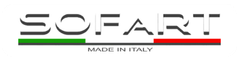 Logo SOFART con i colori della bandiera italiana: verde e rosso. In basso è presente la scritta 