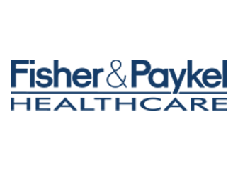 Fisher & Paykel Healthcare logo in dark blue text on a white background.