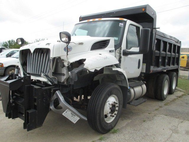 Wrecked dump truck