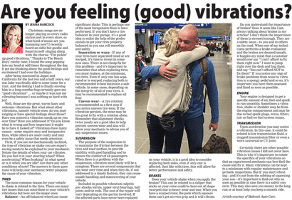 Are you feeling vibrations? - a newspaper article | Babcock Auto Care