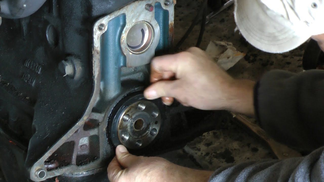 Close-up image of a rear main seal, a crucial component in preventing oil leaks at the back of the e