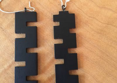 Earrings jagged ebony - Doylestown, PA - Hoehne Clark Fine Furniture & Design