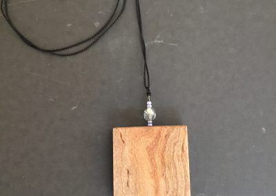 Figured maple ebony square crystal beads - Doylestown, PA - Hoehne Clark Fine Furniture & Design