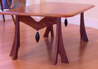 Pear bolivian coffee table - Doylestown, PA - Hoehne Clark Fine Furniture & Design