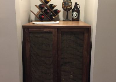 Wine bar doors closed - Doylestown, PA - Hoehne Clark Fine Furniture & Design