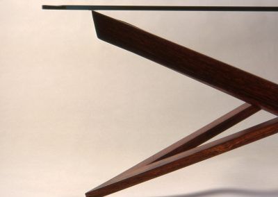 Table glass leg - Doylestown, PA - Hoehne Clark Fine Furniture & Design