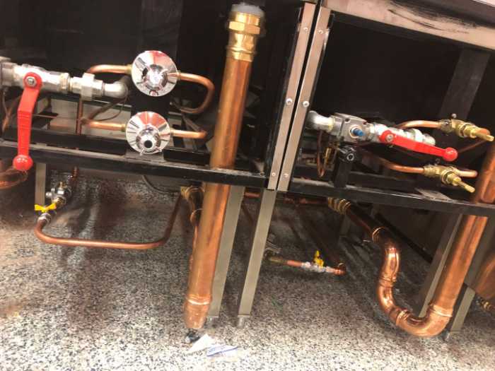 gas pipes and valves