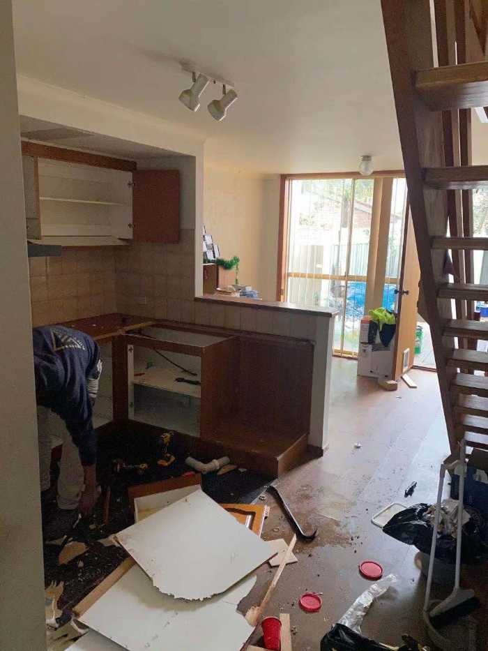 demolition work in progress