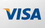Visa logo: Blue text with a gold accent, commonly used for credit and debit cards.