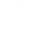 White logo with "DR" inside a circle of text that's difficult to read.