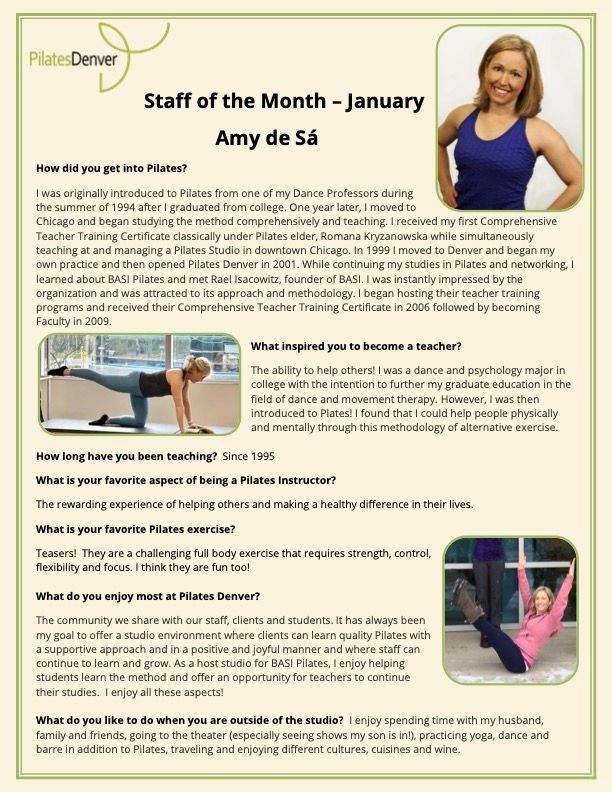 staff of the month profile 