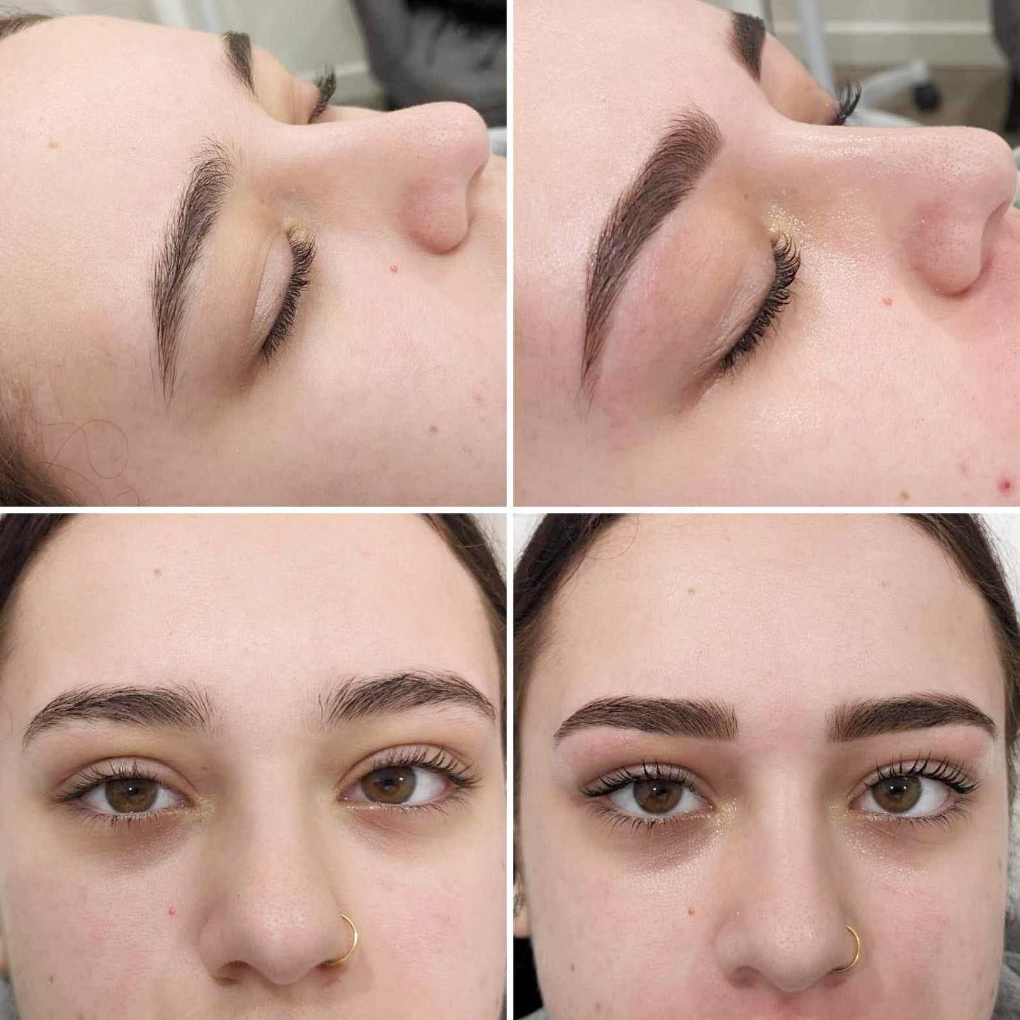 A Collage of Four Pictures of a Woman's Eyebrows — Erikka's All Occasion Beauty In Rockhampton City, QLD