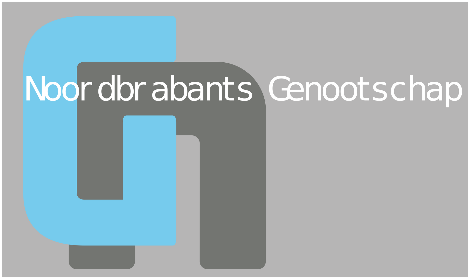 Logo met een lichtblauwe 