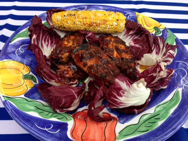 Grilled Chicken with Ancho Barbecue Sauce