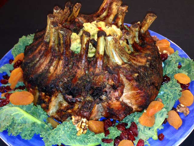 Crown Roast of Pork with Cornbread Stuffing