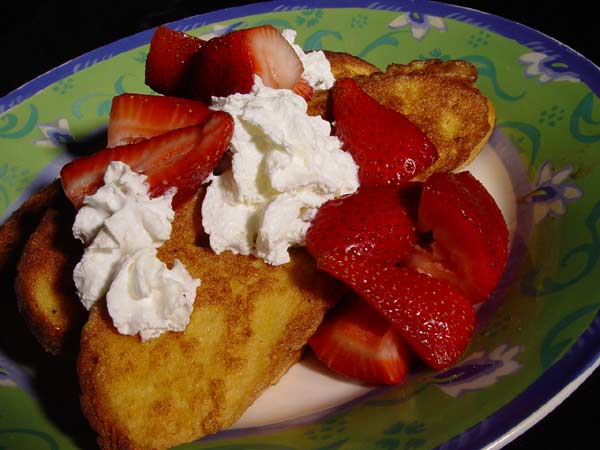 Orange Liqueur French Toast with Fresh Strawberries