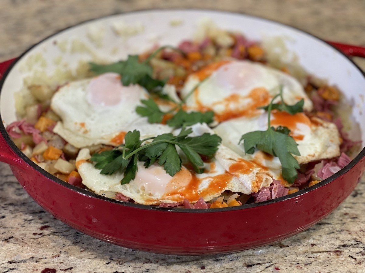 Corned Beef Hash with Fried Eggs