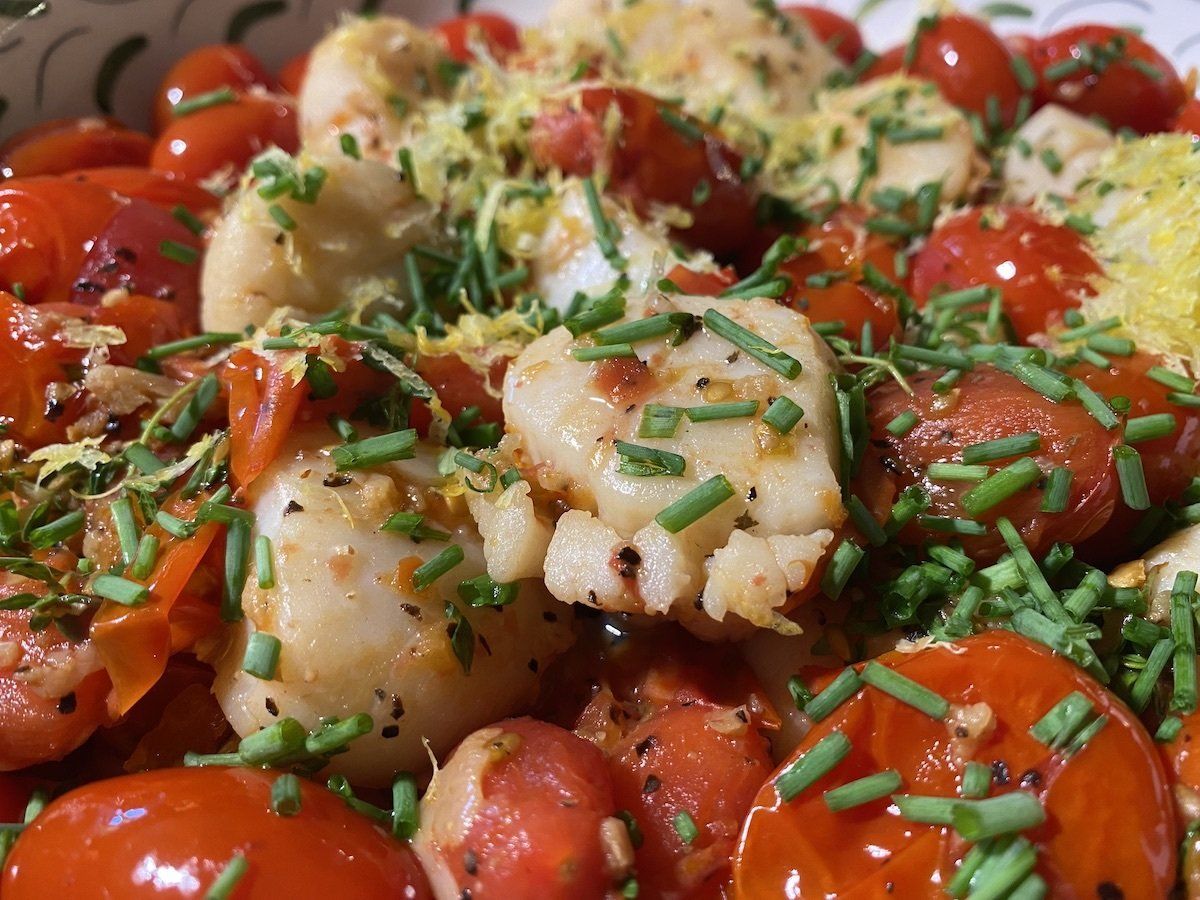 Scallop Sauté with Cherry Tomatoes