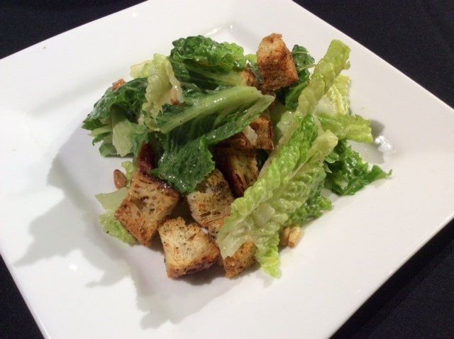 Caesar Salad with Parmesan Bread Croutons