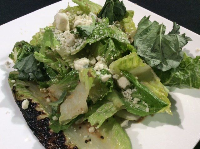 Grilled Romaine Salad with Blue Cheese