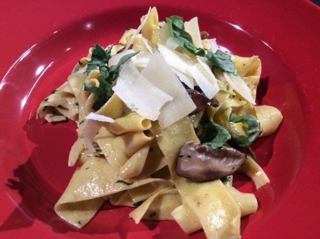 Pappardelle with Wild Mushrooms and Guanciale