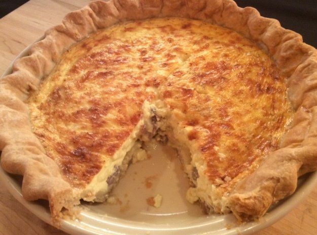 Deep Dish Sausage and Cheddar Quiche