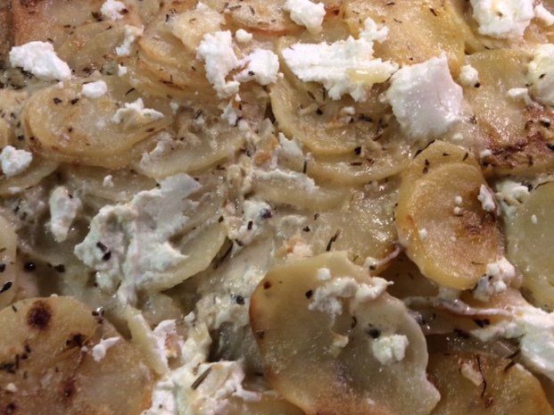 Scalloped Potatoes with Goat Cheese and Herbes de Provence