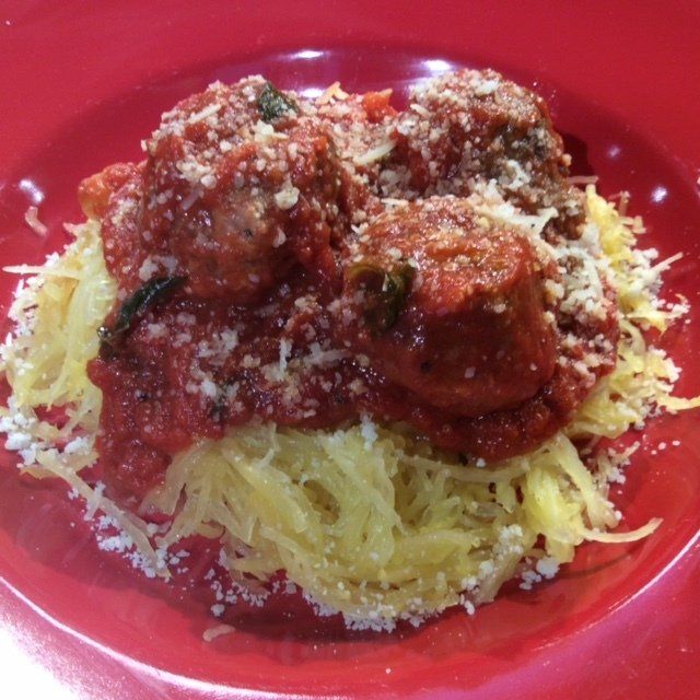 Spaghetti (Squash) and Meatballs