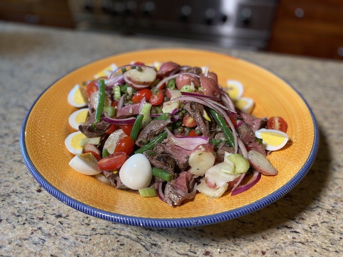 Grilled Steak and Potato Salad