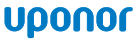 Le mot uponor est écrit en bleu sur fond blanc.