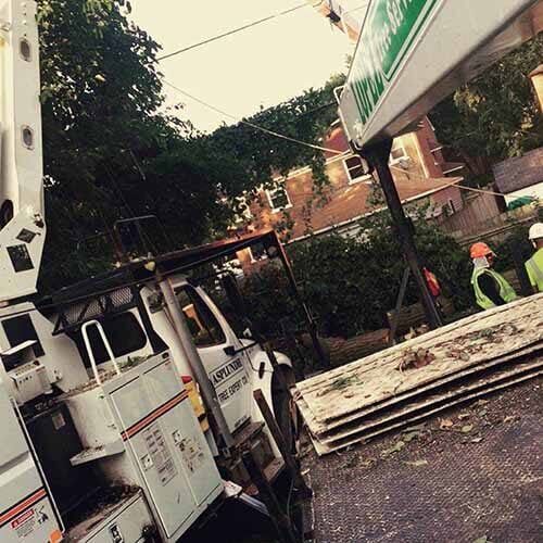 Lift arm truck - Tree maintenance in Naperville, IL