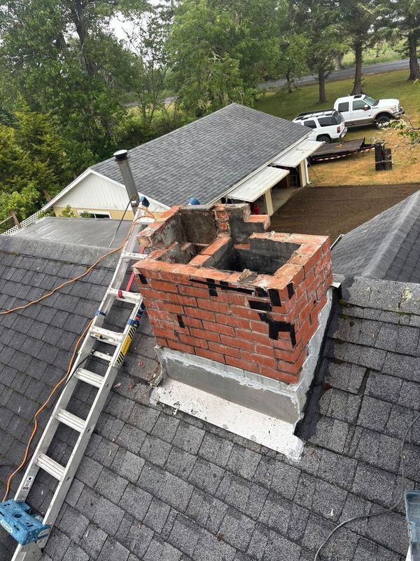 Before chimney repair in Portland, OR