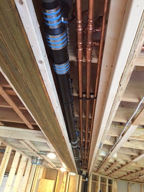 Cast Iron Drain Piping in Residence for sound control