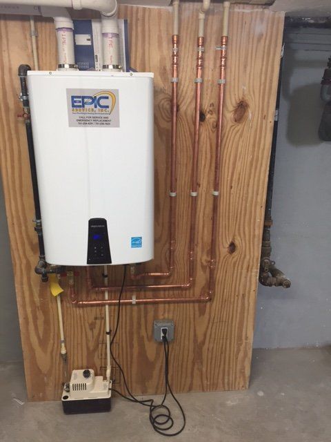 Navien hot water heater with Storage tank