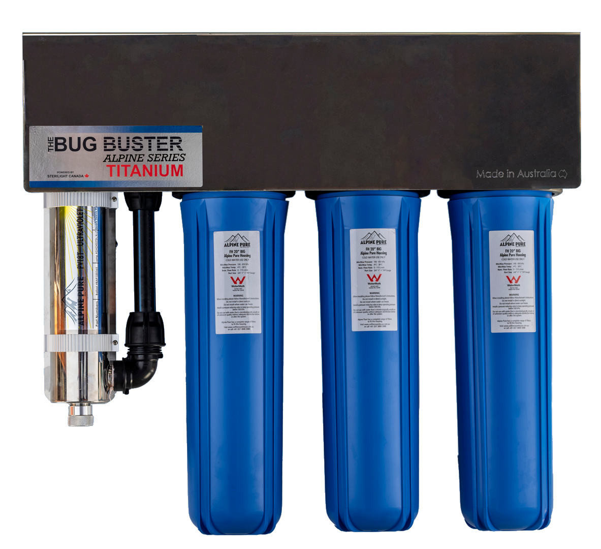 The Bug Buster Oz Filter Titanium Home Water Filter